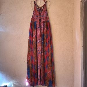 EUC free people unattainable boho maxi dress
